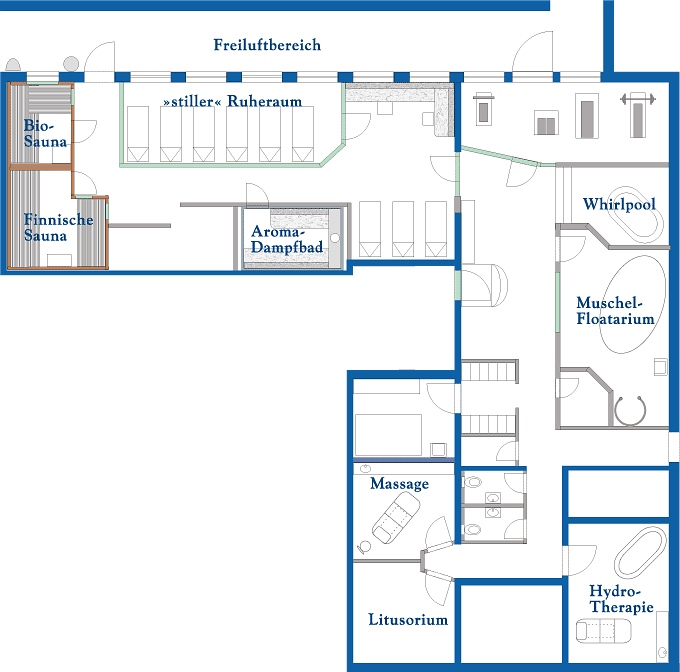 Plan von der Site des Upstalsboom-Hotels Spiekeroog